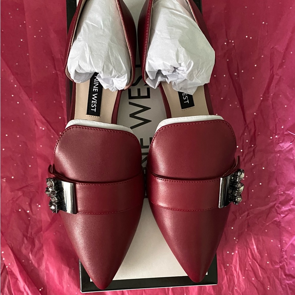 Nine West leather d’orsay flats